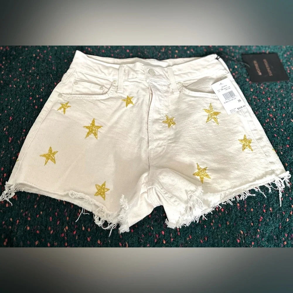 MOTHER Tomcat Kick Fray Shorts Shoot For The Stars 26 NWT Rare SOLD OUT - Picture 6 of 14